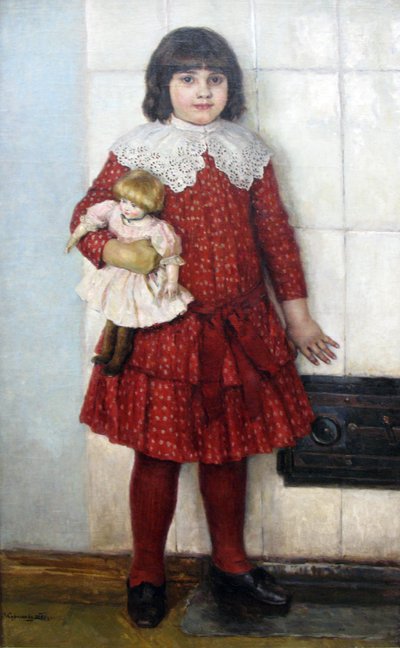 Portrait of O.V. Surikova as a Child by Vasilij Ivanovic Surikov